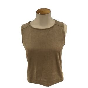 Banana Republic Tan Faux Suede Sleeveless Top - Size S Petite